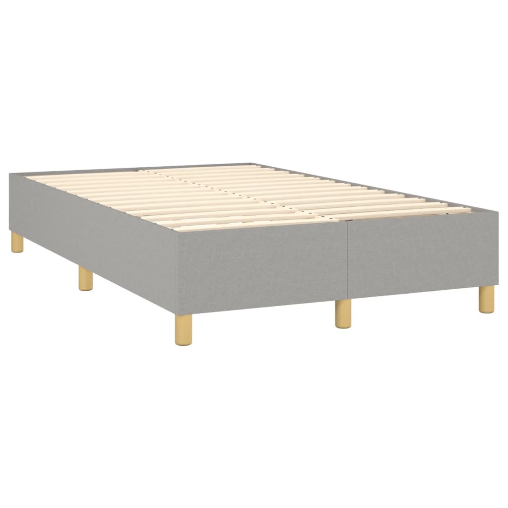 Boxspring sengeramme Lysegrå 120x200 cm Stof