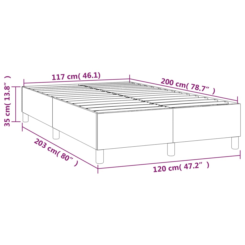 Boxspring sengeramme Lysegrå 120x200 cm Stof