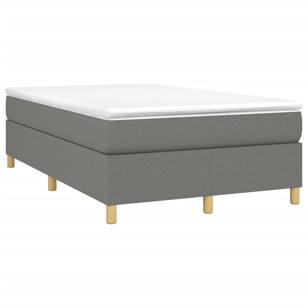 Boxspring sengeramme Mørkegrå 120x200 cm Stof