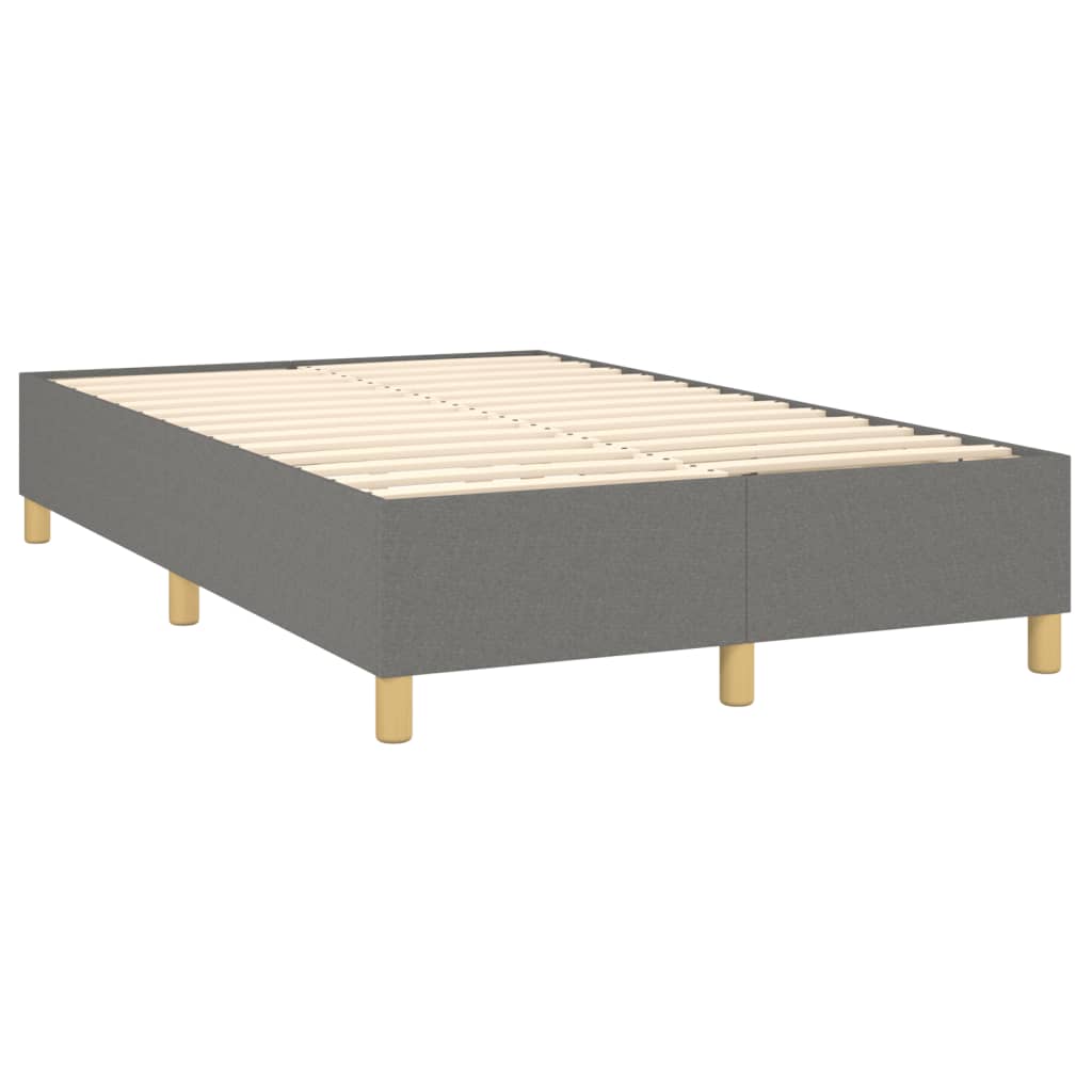 Boxspring sengeramme Mørkegrå 120x200 cm Stof