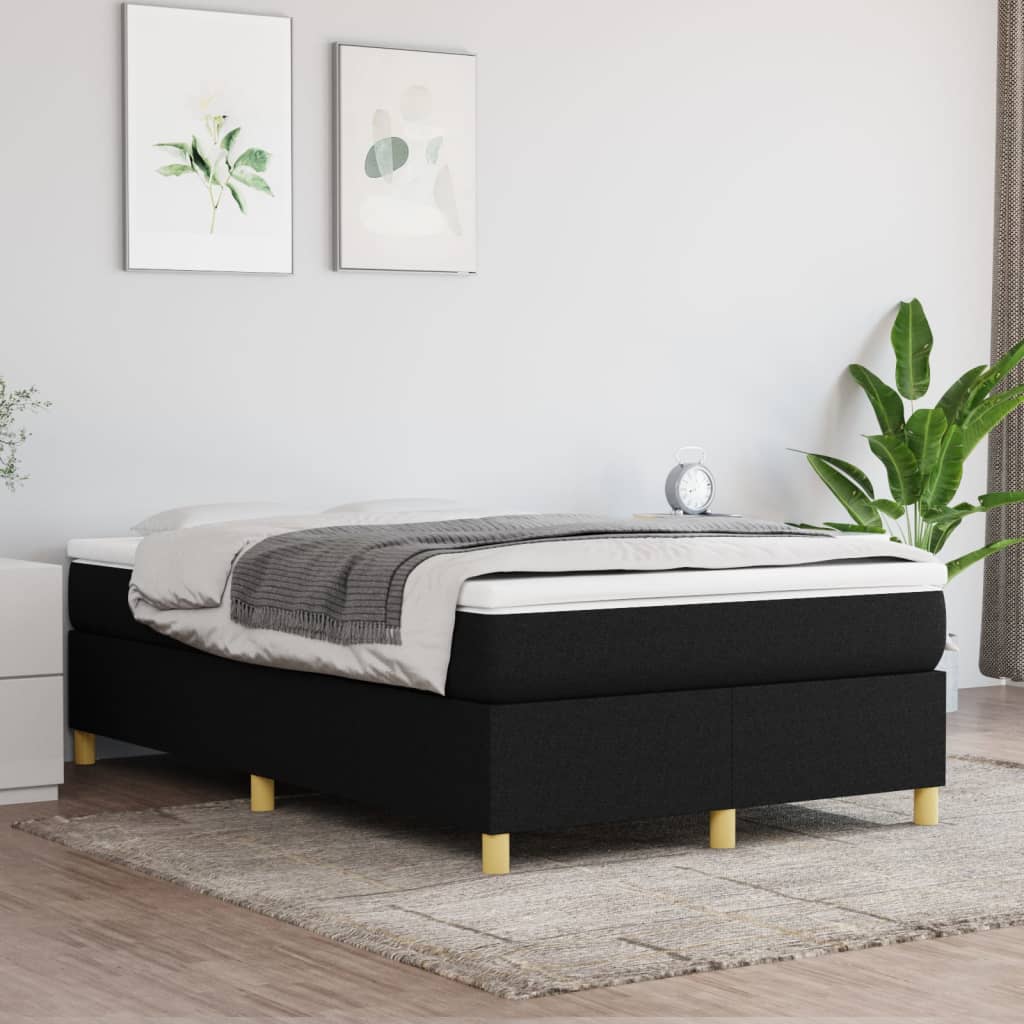 Boxspring sengeramme Sort 120x200 cm Stof