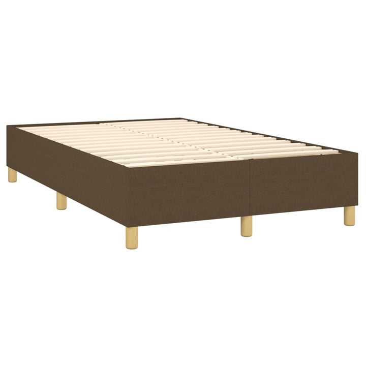 Boxspring sengeramme Mørkebrun 120x200 cm Stof
