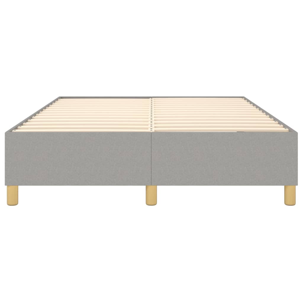 Boxspring sengeramme 140x190 cm stof lysegrå