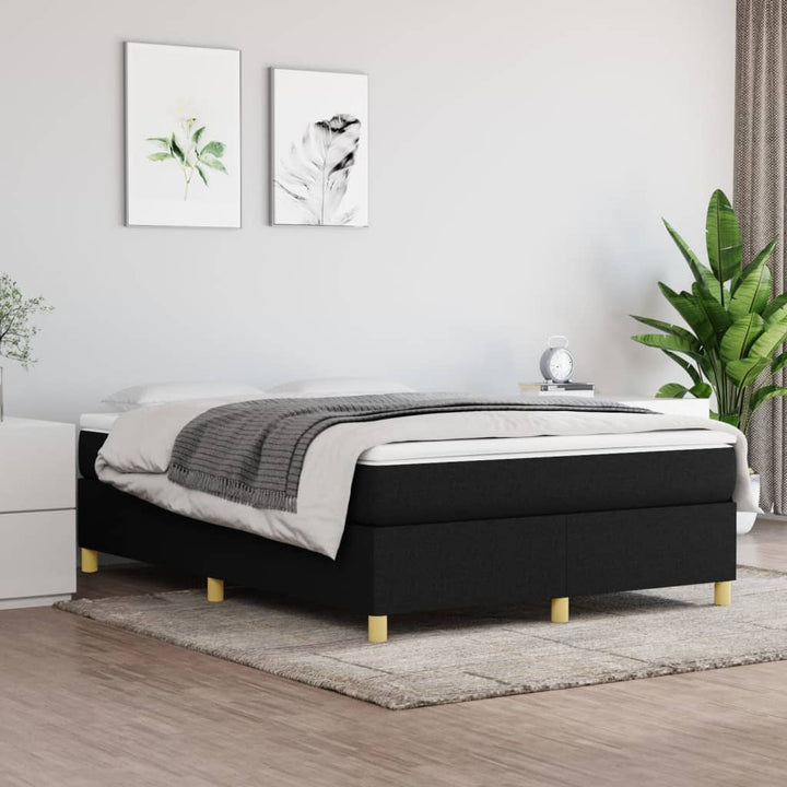 Boxspring sengeramme 140x190 cm stof sort