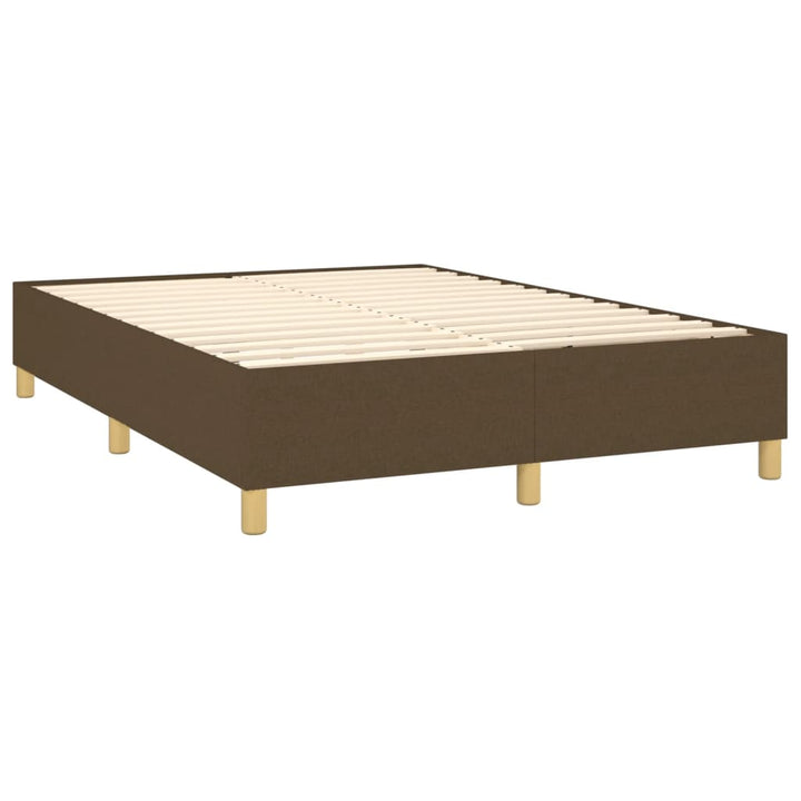 Boxspring sengeramme 140x190 cm stof mørkebrun