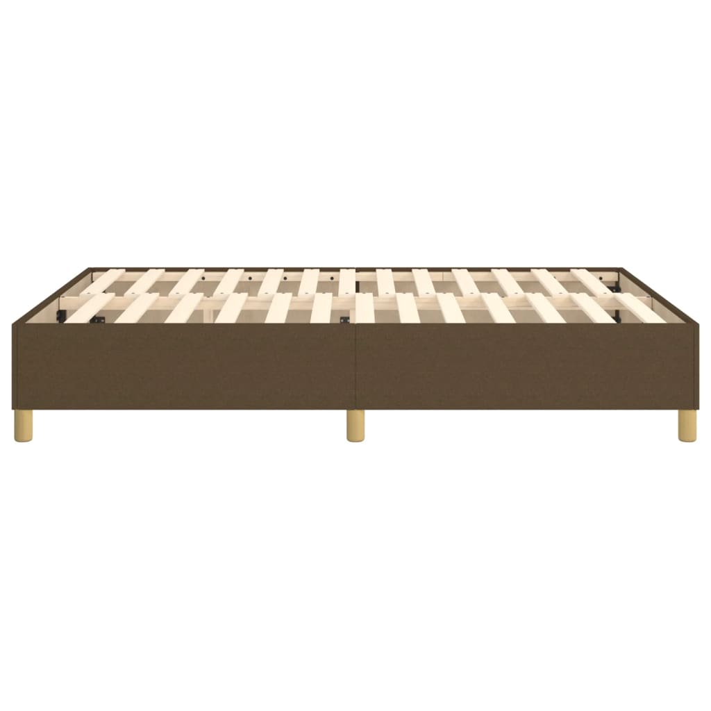 Boxspring sengeramme 140x190 cm stof mørkebrun
