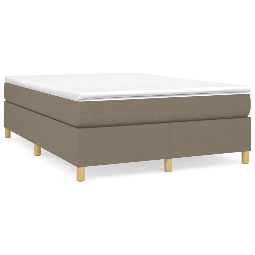Boxspring sengeramme 140x190 cm stof gråbrun