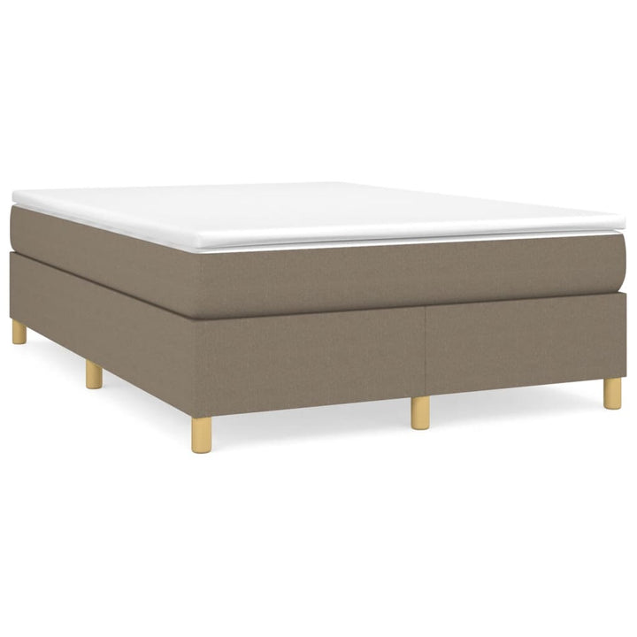 Boxspring sengeramme 140x190 cm stof gråbrun