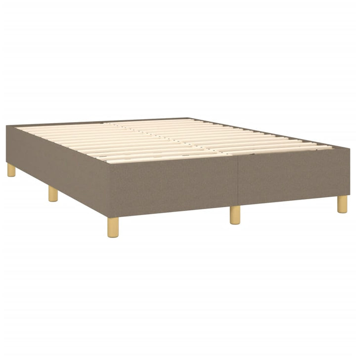 Boxspring sengeramme 140x190 cm stof gråbrun