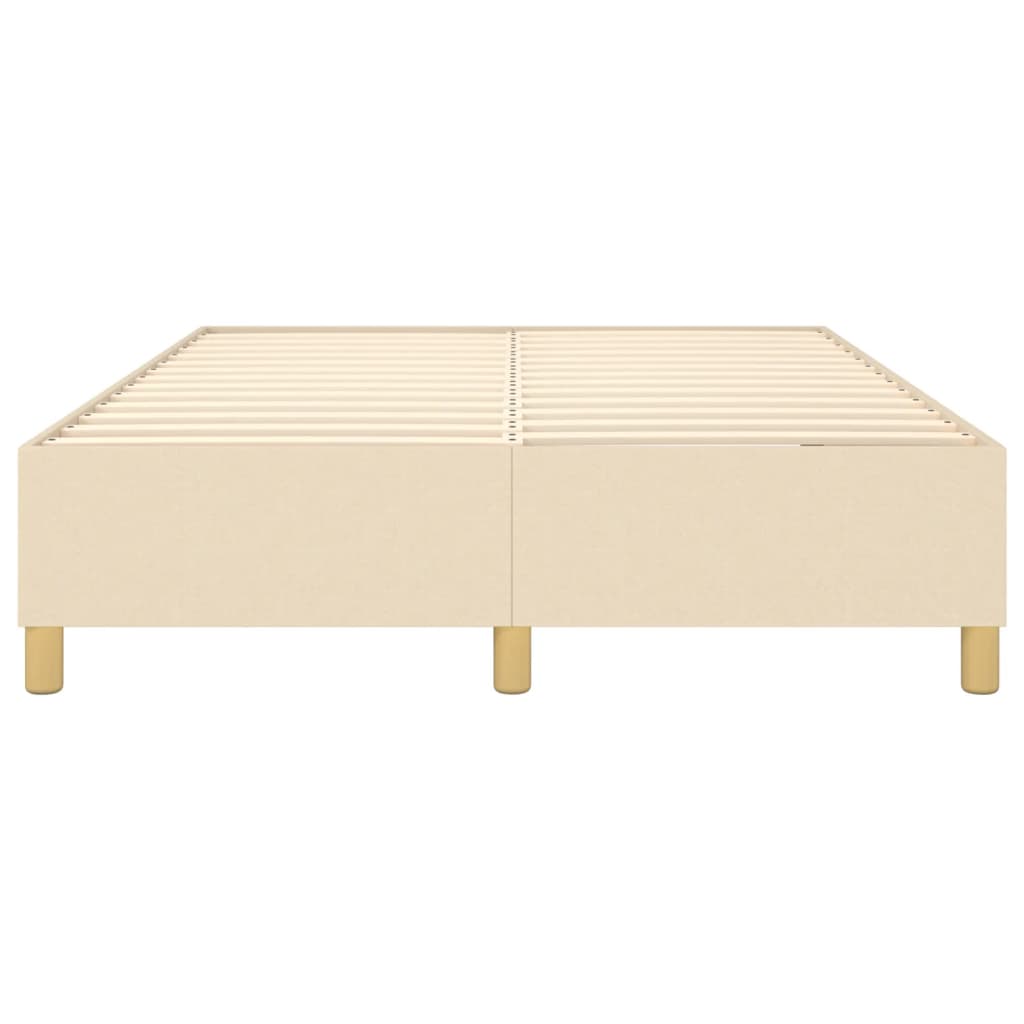 Boxspring sengeramme 140x190 cm stof cremefarvet