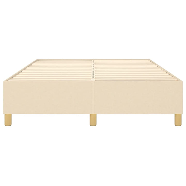 Boxspring sengeramme 140x190 cm stof cremefarvet