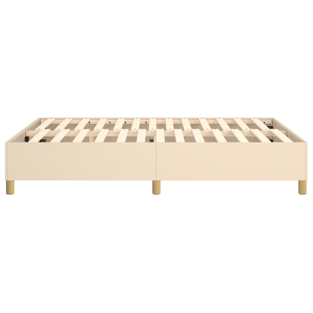 Boxspring sengeramme 140x190 cm stof cremefarvet