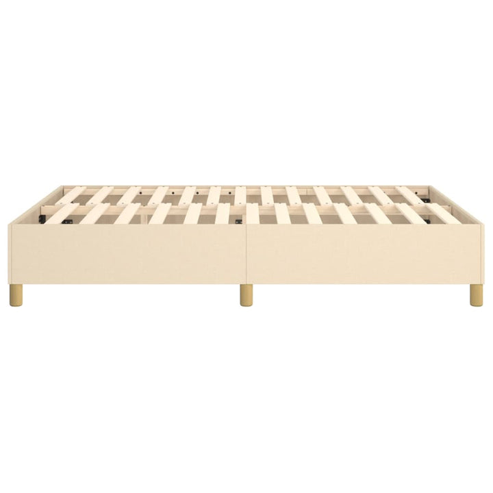 Boxspring sengeramme 140x190 cm stof cremefarvet