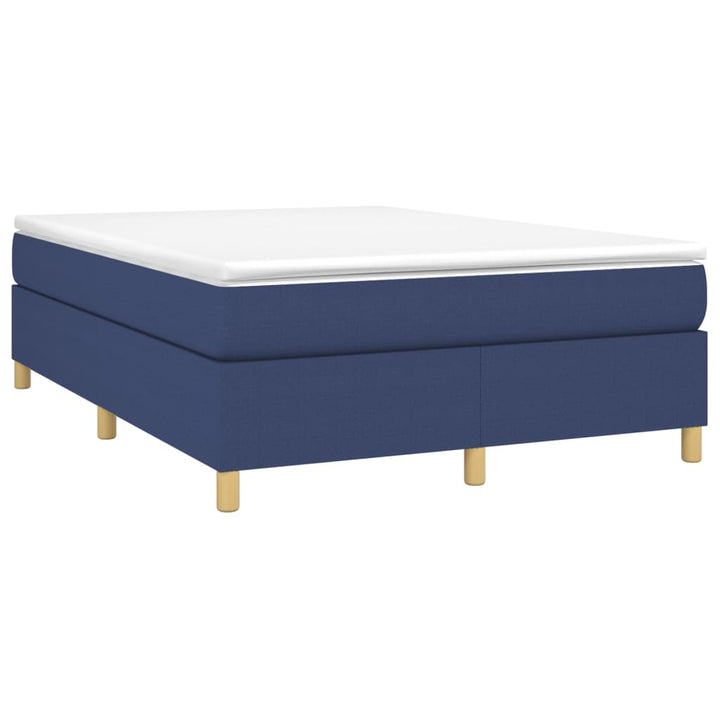 Boxspring sengeramme 140x190 cm stof blå