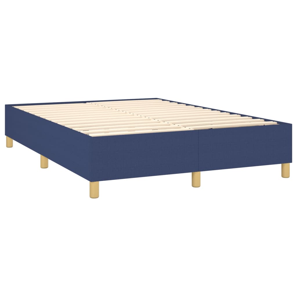 Boxspring sengeramme 140x190 cm stof blå