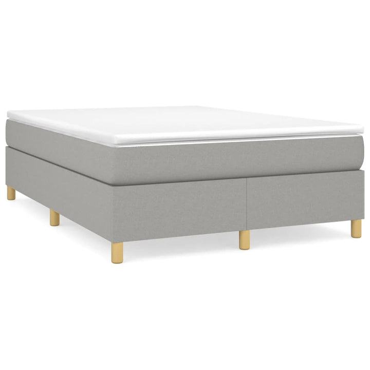 Boxspring sengeramme 140x200 cm stof lysegrå
