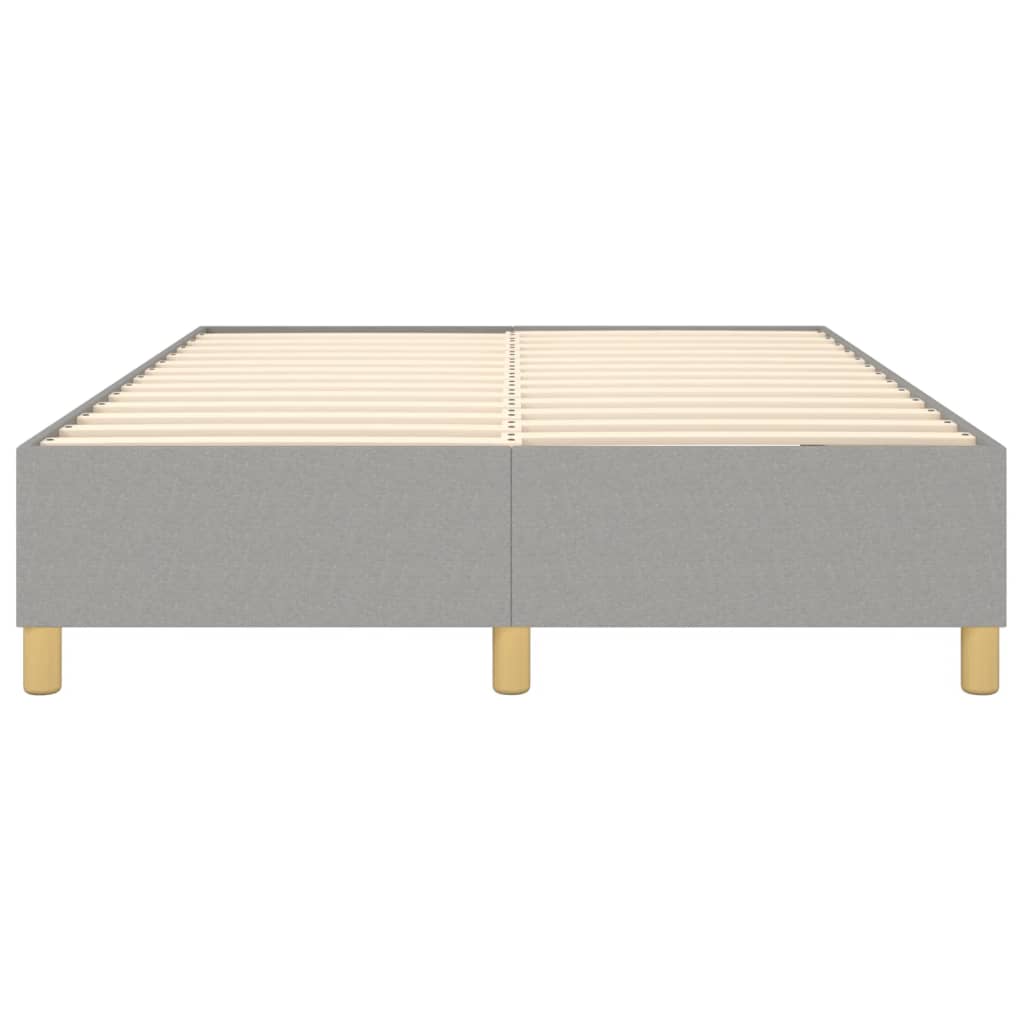 Boxspring sengeramme 140x200 cm stof lysegrå