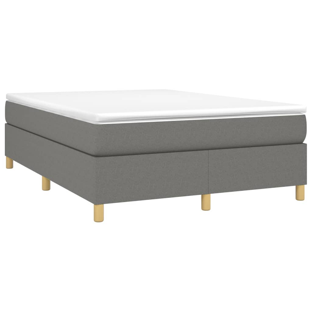 Boxspring sengeramme 140x200 cm stof mørkegrå