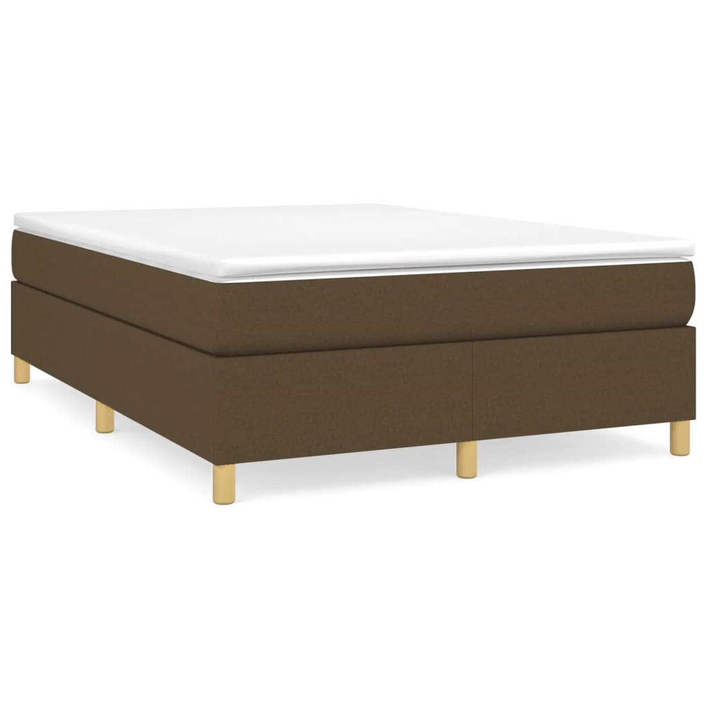 Boxspring sengeramme 140x200 cm stof mørkebrun