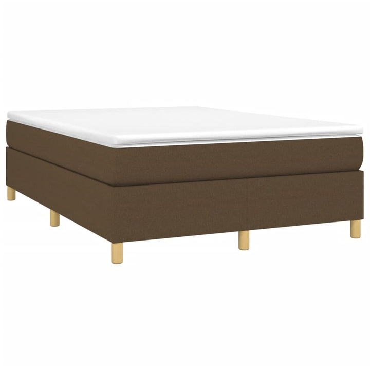Boxspring sengeramme 140x200 cm stof mørkebrun