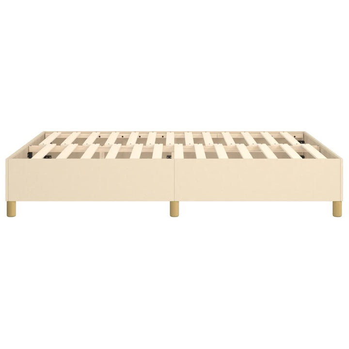 Boxspring sengeramme 140x200 cm stof cremefarvet
