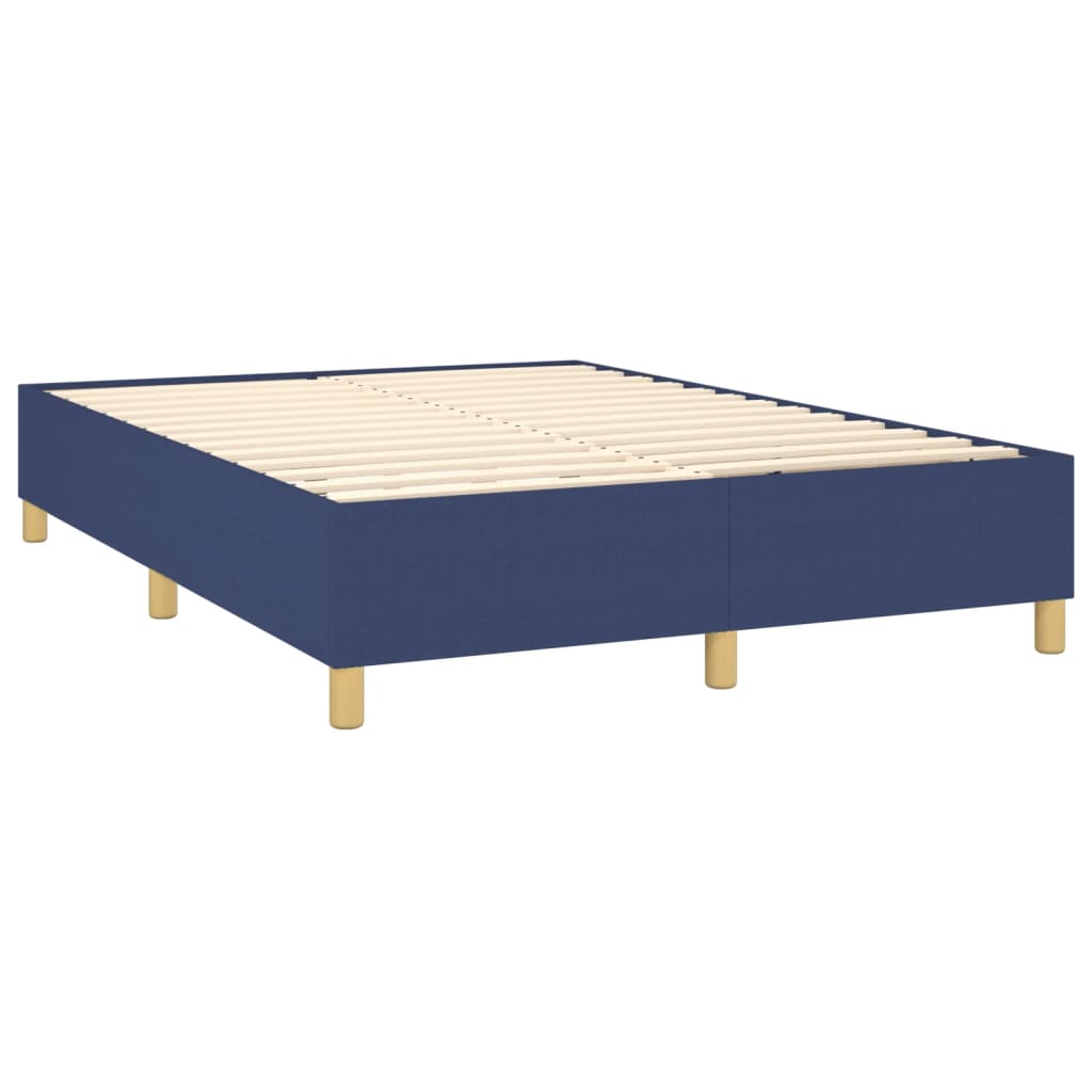 Boxspring sengeramme 140x200 cm stof blå