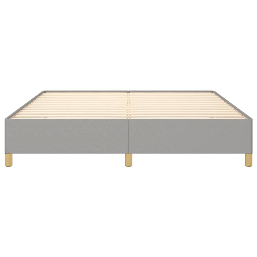Boxspring sengeramme 160x200 cm stof lysegrå