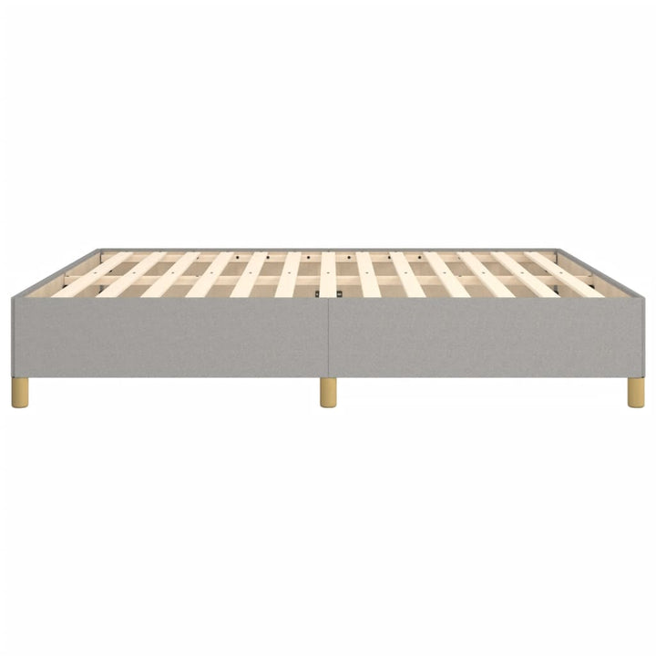 Boxspring sengeramme 160x200 cm stof lysegrå