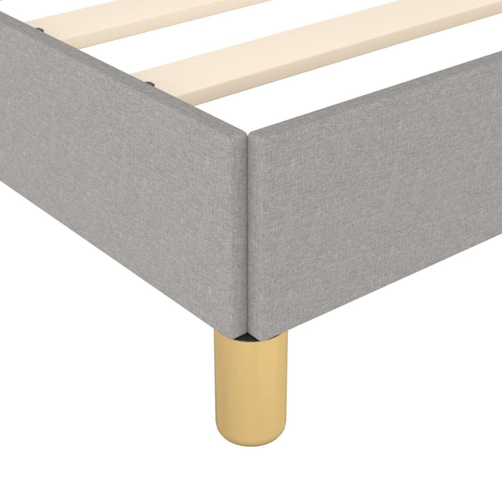 Boxspring sengeramme 160x200 cm stof lysegrå