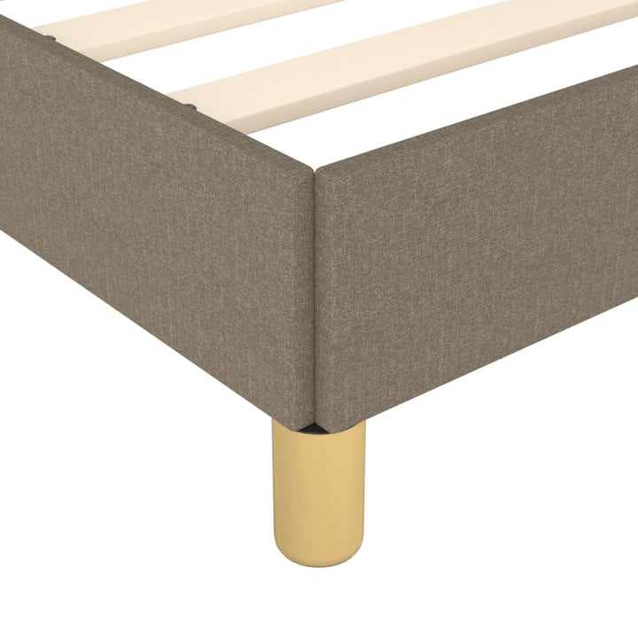 Boxspring sengeramme 160x200 cm stof gråbrun