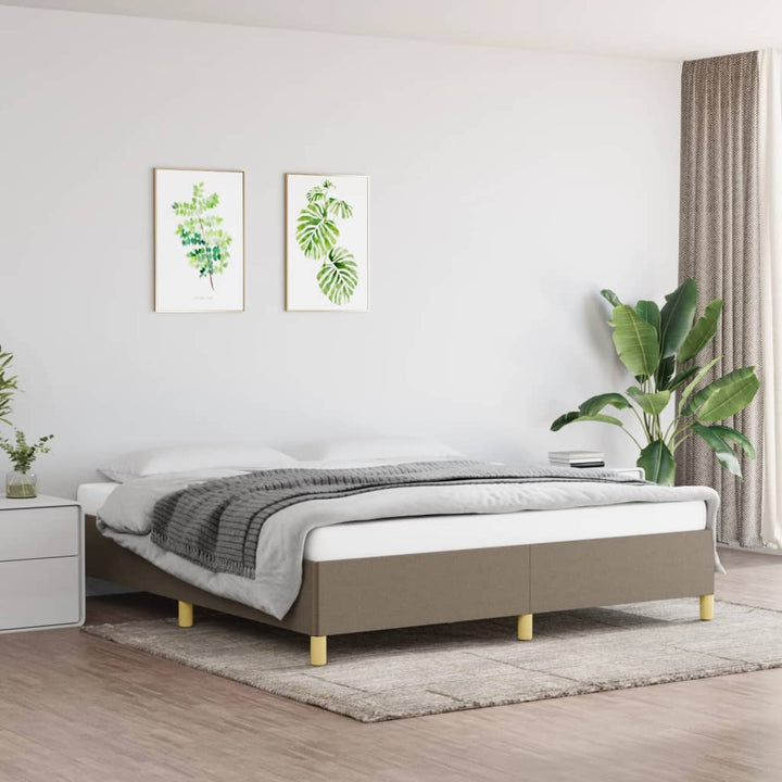 Boxspring sengeramme 160x200 cm stof gråbrun