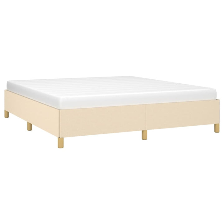Boxspring sengeramme 160x200 cm stof cremefarvet