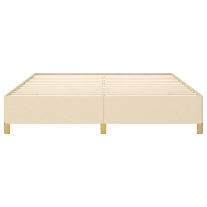 Boxspring sengeramme 160x200 cm stof cremefarvet