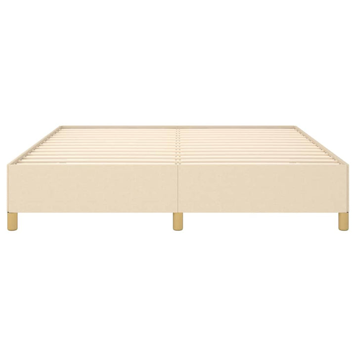 Boxspring sengeramme 160x200 cm stof cremefarvet