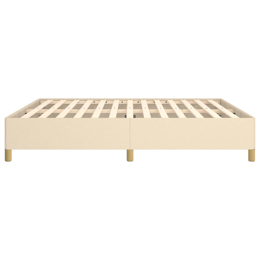 Boxspring sengeramme 160x200 cm stof cremefarvet