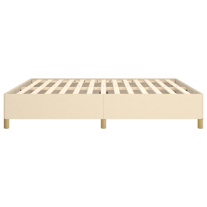 Boxspring sengeramme 160x200 cm stof cremefarvet