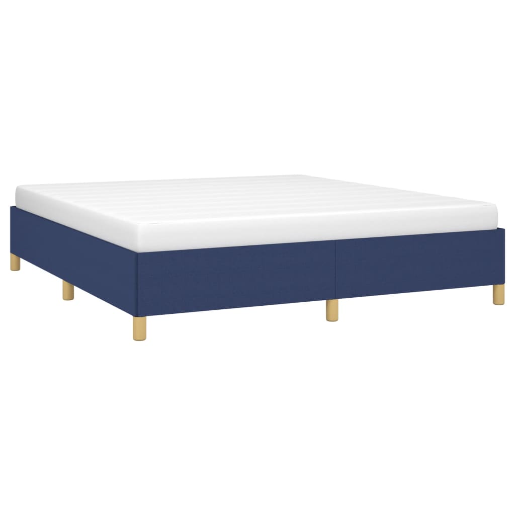 Boxspring sengeramme 160x200 cm stof blå