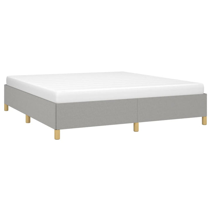 Boxspring sengeramme 180x200 cm stof lysegrå