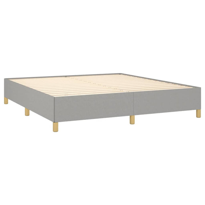 Boxspring sengeramme 180x200 cm stof lysegrå