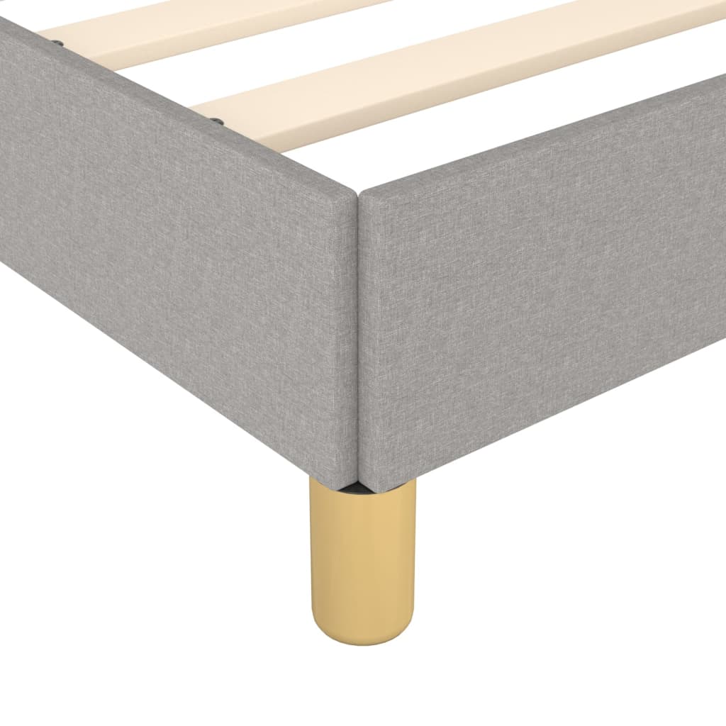 Boxspring sengeramme 180x200 cm stof lysegrå