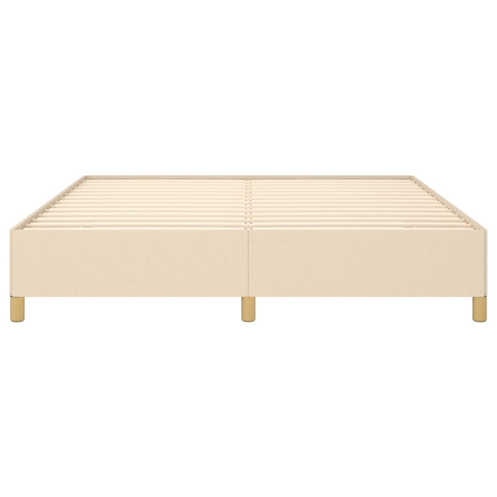 Boxspring sengeramme 180x200 cm stof cremefarvet
