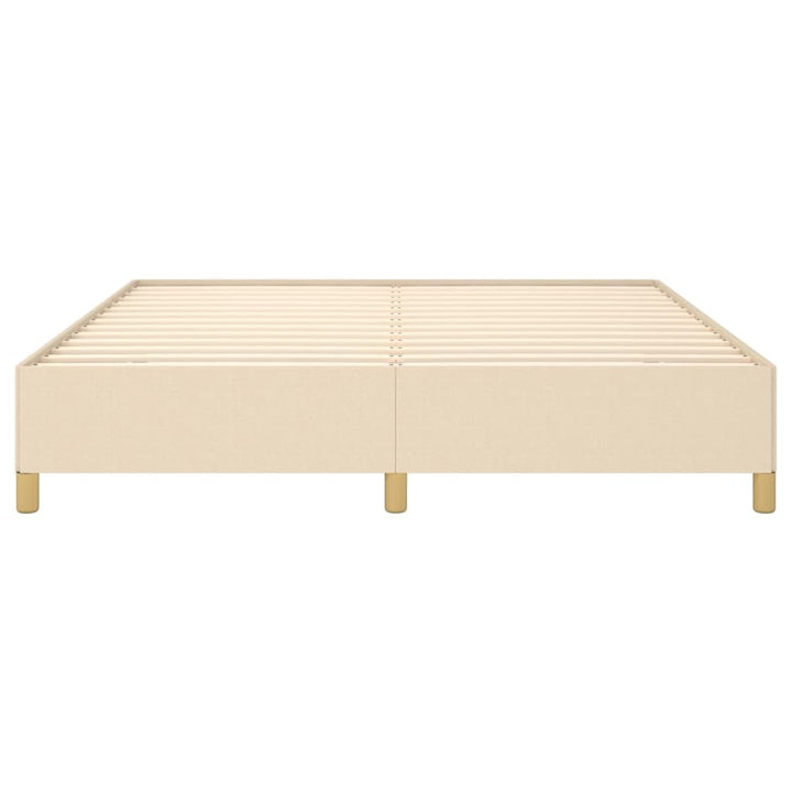 Boxspring sengeramme 180x200 cm stof cremefarvet