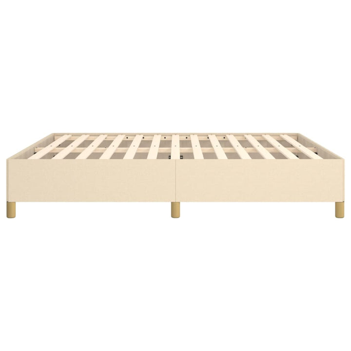 Boxspring sengeramme 180x200 cm stof cremefarvet