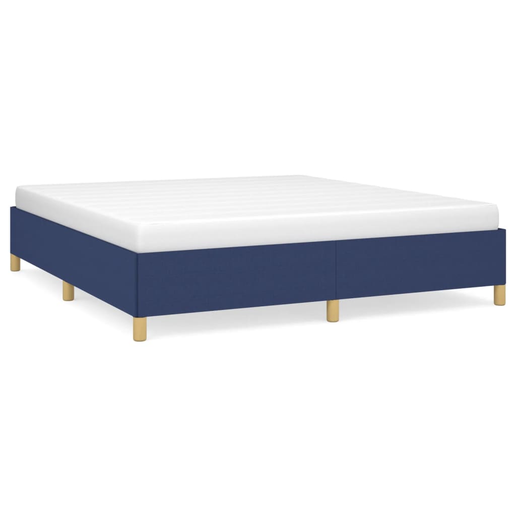 Boxspring sengeramme 180x200 cm stof blå