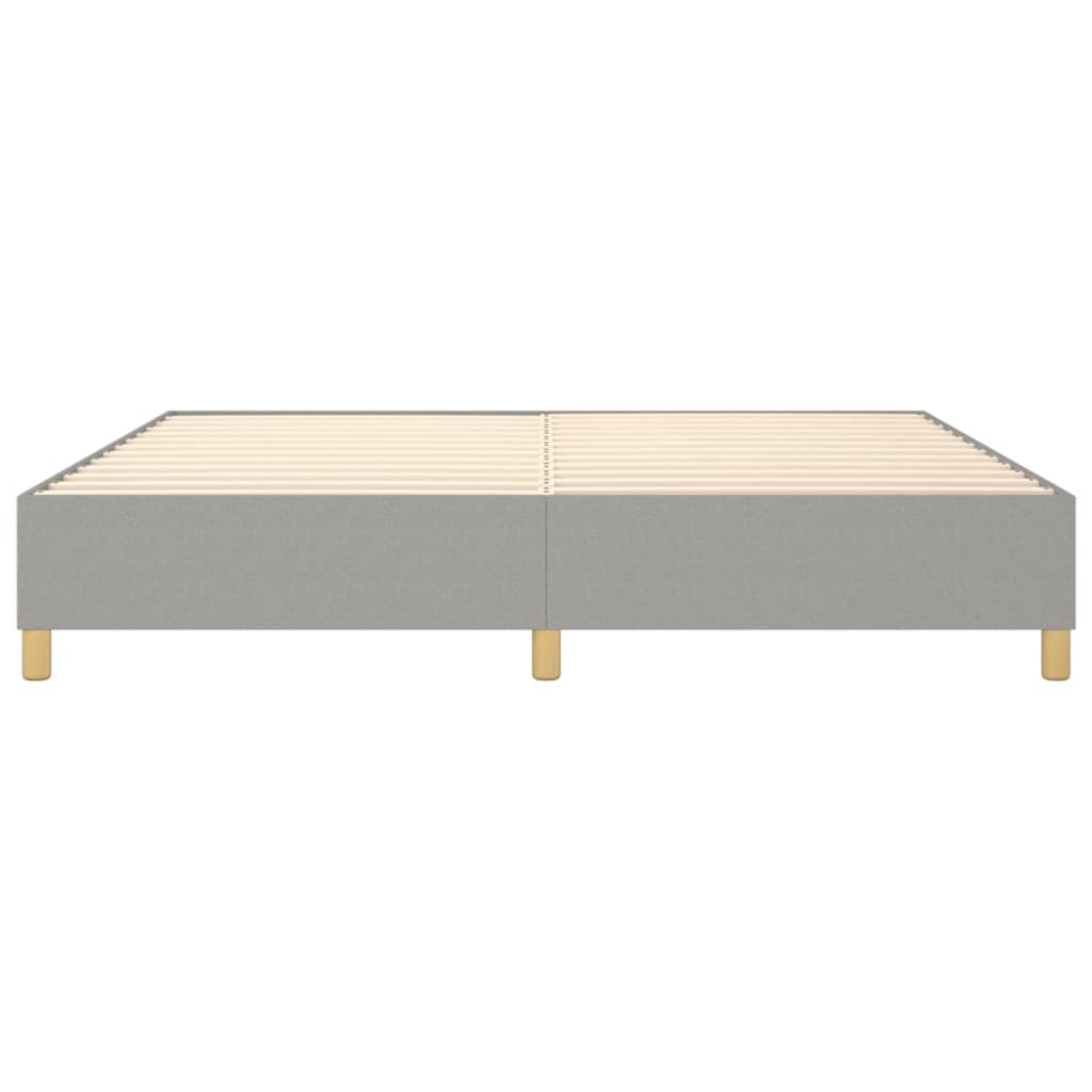 Boxspring sengeramme 200x200 cm stof lysegrå