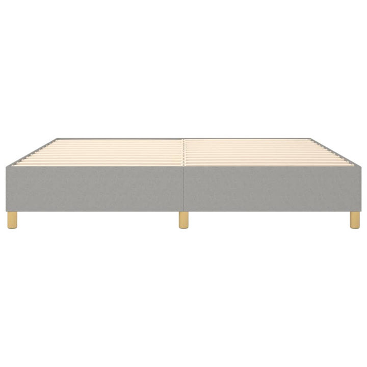 Boxspring sengeramme 200x200 cm stof lysegrå