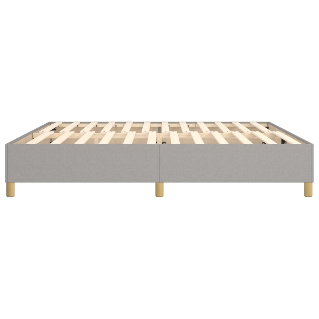 Boxspring sengeramme 200x200 cm stof lysegrå
