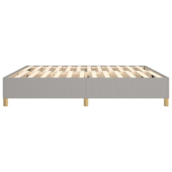 Boxspring sengeramme 200x200 cm stof lysegrå