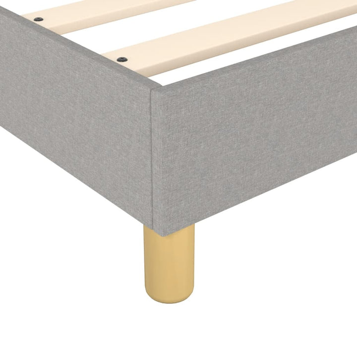 Boxspring sengeramme 200x200 cm stof lysegrå