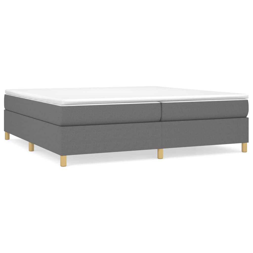 Boxspring sengeramme 200x200 cm stof mørkegrå